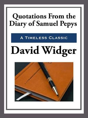cover image of Quotations from the Diary of Samuel Pepys